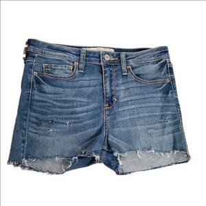 Abercrombie & Fitch Women's Denim Blue Distressed Raw Hem Shorts Size 6 W28